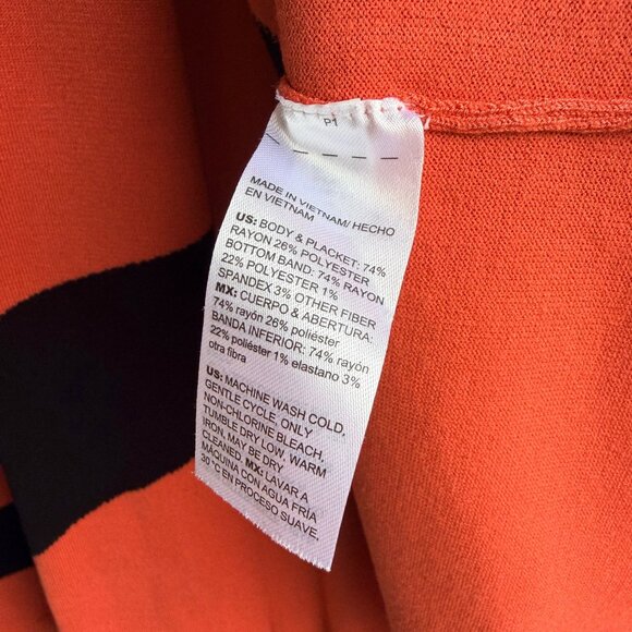 Chico's Long Sleeve Abstract Open Front Cardigan Sweater Women's Size 3 (XL) - Picture 4 of 7